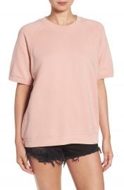 Sincerely Jules  Cara  Short Sleeve Sweatshirt in Rose at Nordstrom