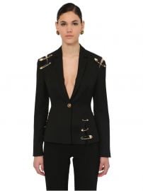 Single Breast Gabardine Jacket by Versace at Luisaviaroma