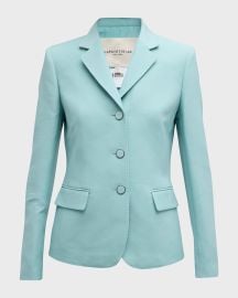 Single-Breasted Pick Stitch Blazer at Neiman Marcus