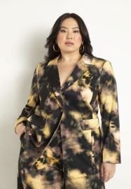 Single Breasted Printed Blazer Eloquii at Eloquii