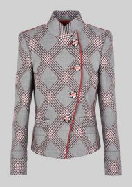 Single Breasted Wool Jacquard Jacket at Giorgio Armani