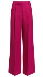 Single Pleat Trouser in Viscose Linen Twill Women39s Pants Argent at Argent