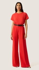Single Pleat Trouser in Viscose Linen Women39s Pants Argent at Argent