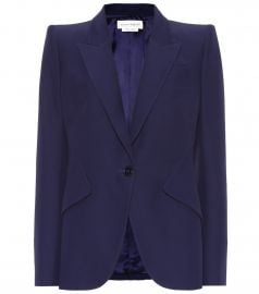 Single-breasted cr  pe blazer at Mytheresa