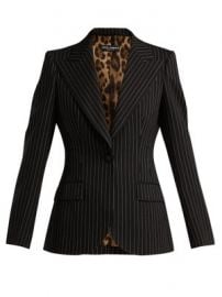 Single-breasted pinstripe wool blazer at Matches