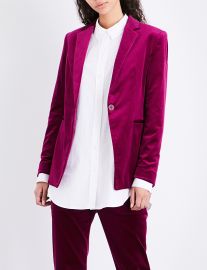 Single-breasted velvet jacket by Theory at Selfridges