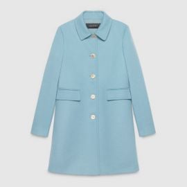 Single breasted wool coat at Gucci