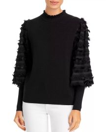 Sioni Fringe Trim Sweater at Bloomingdales