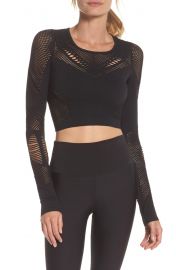 Siren Long Sleeve Crop Top at Nordstrom