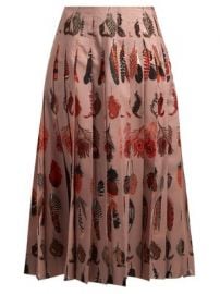 Sirocco feather-print pleated skirt at Matches