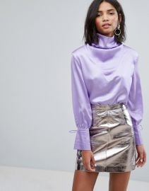 Sister Jane Drapey Blouse In Satin by ASOS at ASOS