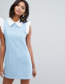 Sister Jane Mini Dress With Collar In Lace at Asos