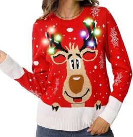 Size Christmas Glow Sweater at Amazon