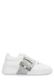 Skate Glitter Embellished Buckle Sneakers at Cettire