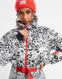 Ski Printed Jacket in Mono Animal by Asos at Asos