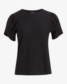 Skimming Slub Tulip Sleeve Tee at Express