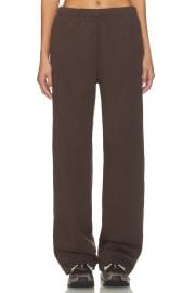 Skims Cotton Fleece Classic Straight Leg Pant In Dark Sepia at Revolve
