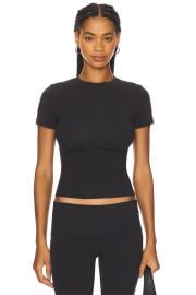 Skims Cotton Jersey Tshirt In Soot at Revolve