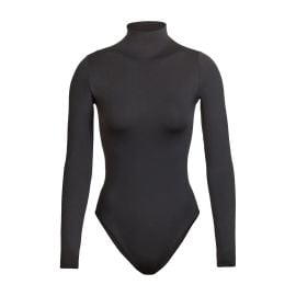 Skims Essential Bodysuits Mock Neck Long Sleeve Bodysuit at Skims