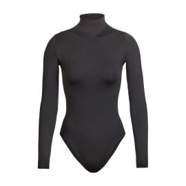 Skims Essential Mock Neck Long Sleeve Bodysuit at Skims