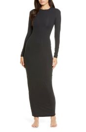 Skims Fits Everybody Crew Neck Long Sleeve Dress at Nordstrom