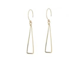 Skinny Triangle Earrings at Peggy Li