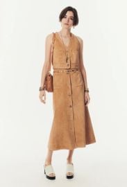 Skirt - Suede calfskin beige Fashion CHANEL at Chanel