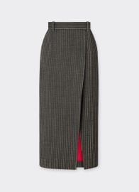 Skirt in pinstripe wool in Anthracite for Women Ferrari at Ferrari