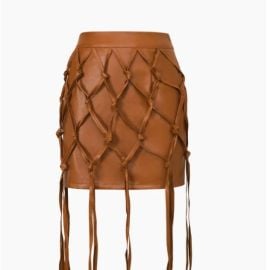 Skirts Micas Faux Leather Fringe Mini Skirt Poshmark at Poshmark