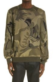 Skull Intarsia Wool Blend Sweater at Nordstrom