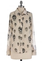 Skull print blouse at ModCloth at Modcloth