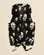 Skull print blouse by Vintage Havana at Bloomingdales