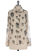 Skull print shirt at Modcloth at Modcloth