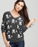 Skull print sweater by Wildfox at Bloomingdales