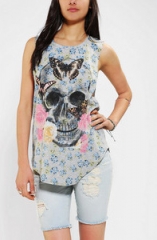 Skull stretch muscle tee by DOE at Urban Outfitters