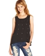 Skull studded tank by Material Girl at Macys