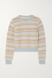 Sky blue Striped knitted sweater ACNE STUDIOS NET-A-PORTER at Net a Porter