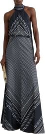 Skylar High Neck Scarf Print Maxi Dress at Nordstrom