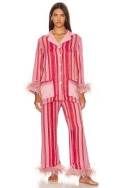 Sleeper Party Pajamas With Detachable Feathers at Revolve