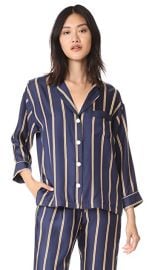 Sleepy Jones Silk Marina Pajama Shirt at Shopbop