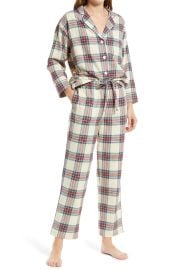 Sleepy Jones Womenx27s Plaid Brushed Cotton Twill Pajamas at Nordstrom