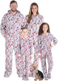 SleepytimePJs Matching Family Christmas Pajama Sets  Snowflake Footed Onesies at Amazon