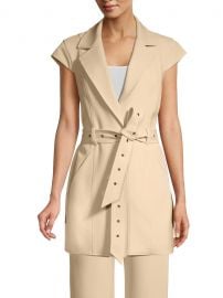 Sleeveless Belted Jacket at Saks Fifth Avenue