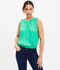 Sleeveless Bubble Hem Top at Loft