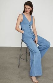 Sleeveless Button Front Jumpsuit at Bcbgmaxazria