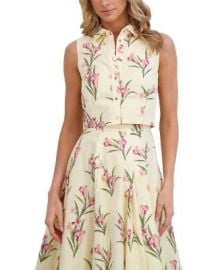 Sleeveless Button Up Shirt at Bloomingdales