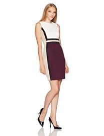 Sleeveless Color Block Sheath Dress at Amazon