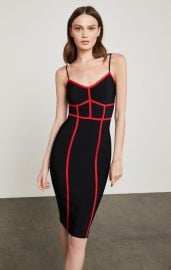 Sleeveless Contrast Fitted Dress by BCBGMAXAZRIA at BCBG