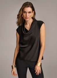 Sleeveless Cowl Neck Top Blouse Donna Karan at Donna Karan