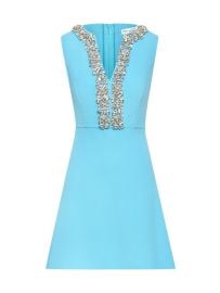 Sleeveless Crystal Embroidered Dress at Oscar de la Renta